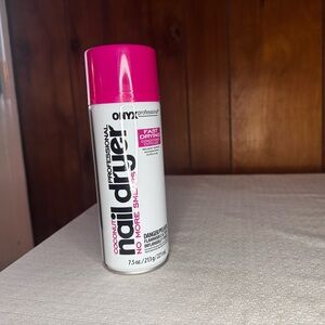Onyx White Can with Bright Pink Cap Nail Dryer Spray